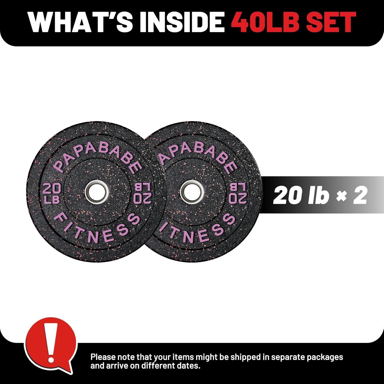 Weight Plates, 2-Inch Weights Plates Set, Floor Protective Rubber Weight Plates, 10-600Lbs Bumper Plates for Barbell Strength Training & Weightlifting (Single/Pair/Full Set)